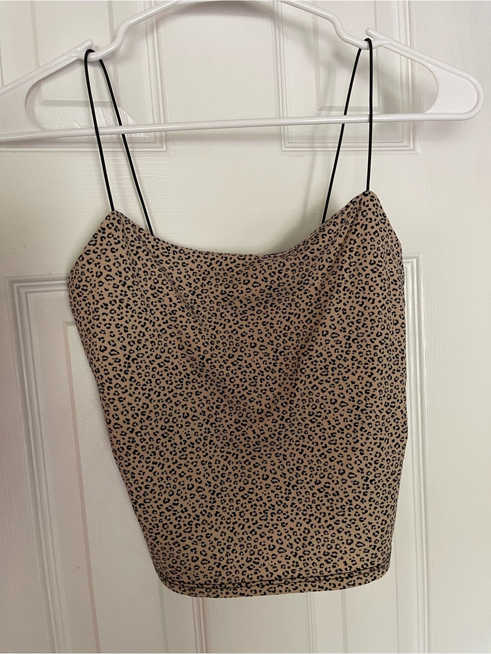 gaze Leopard Print Cowl Cami in Tan and Black